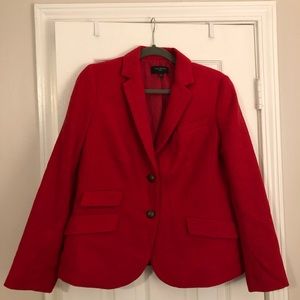 Bright red wool blazer